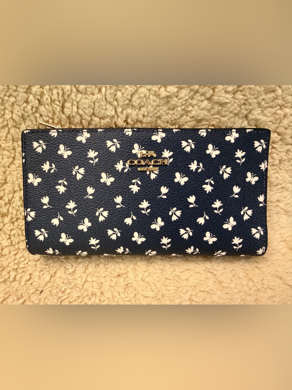Coach Slim Zip Wallet With Floral Print